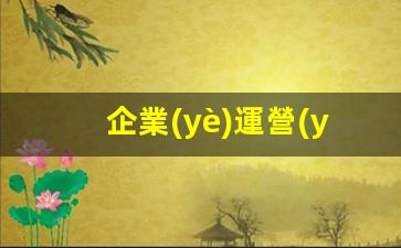企業(yè)運營(yíng)管理培訓心得體會(huì )插圖